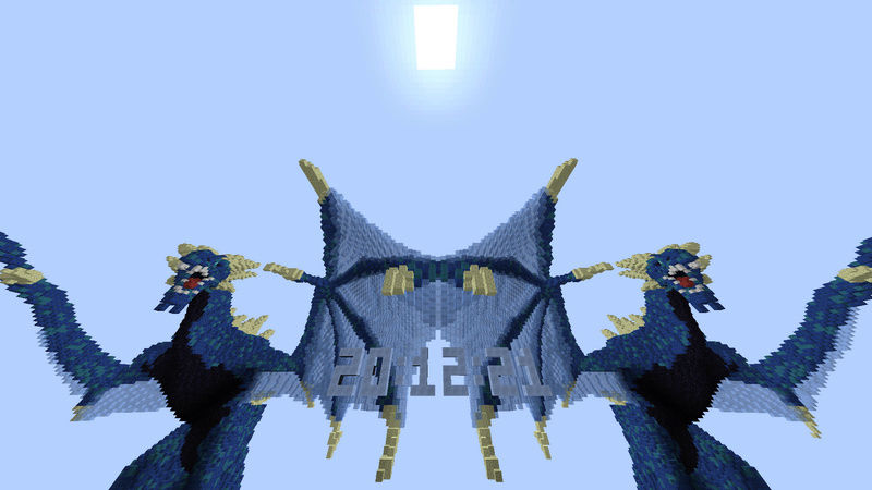 Episch blauer Drache